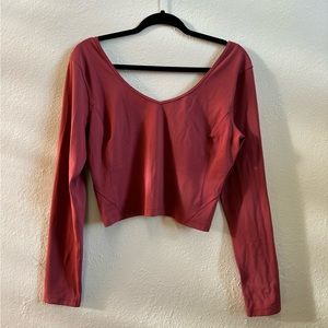 Lululemon Align Long Sleeve Shirt Mulled Wine Size 12 athletic athleisure wear